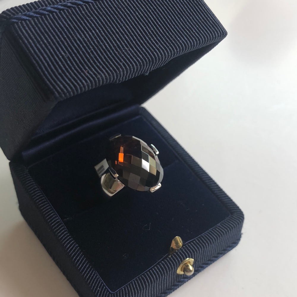 Amber Silver Ring